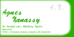 agnes nanassy business card