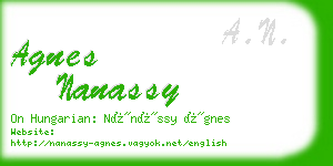 agnes nanassy business card